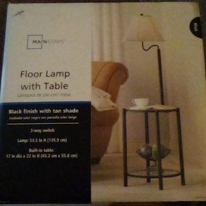Floor lamp with table set